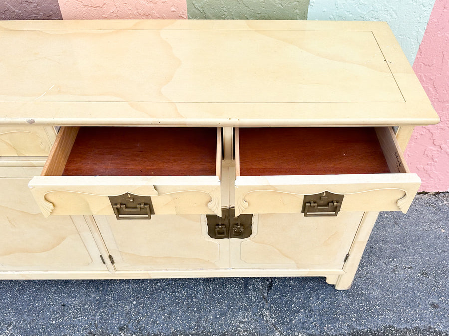 Henredon Faux Goatskin Credenza