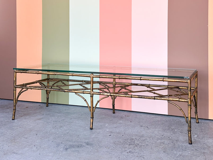 Faux Bamboo Metal Coffee Table