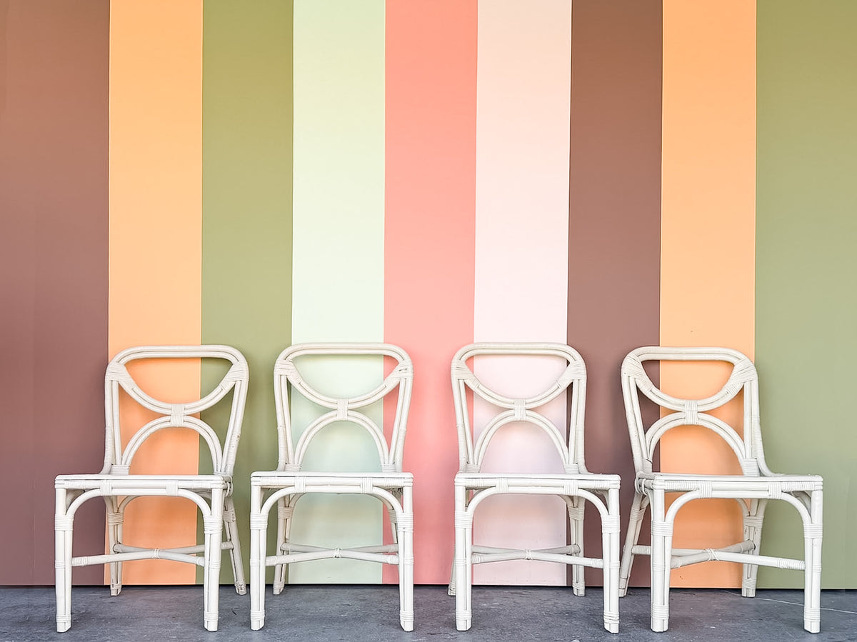 Set of Four Rattan Dining Chairs