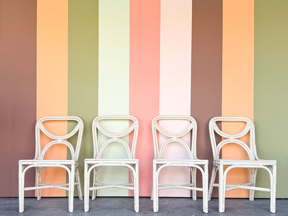 Set of Four Rattan Dining Chairs