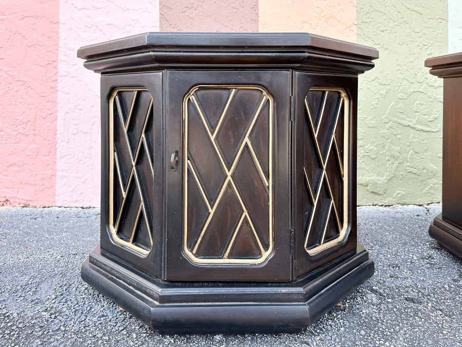 Dorothy Draper Style Chippendale Side Tables