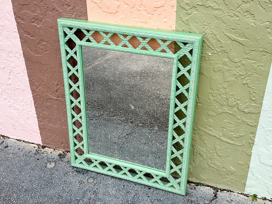 Palm Beach Style Lattice Mirror