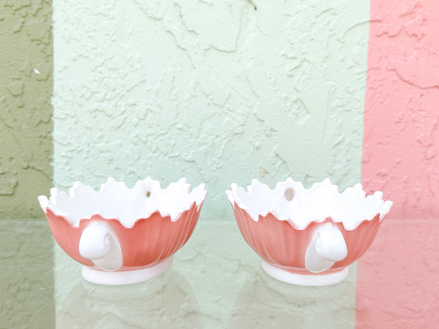 Pair of Fitz and Floyd Pink Trinket Dishes