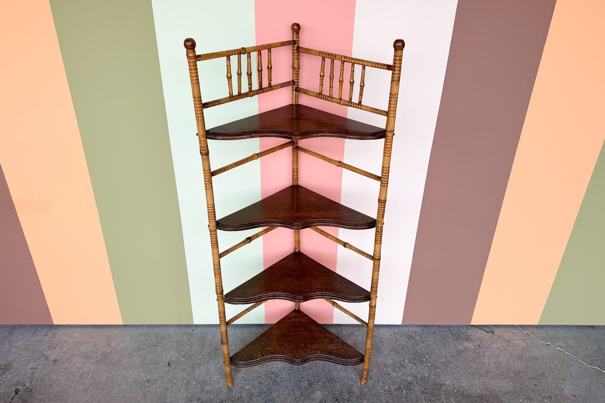 West Indies Style Corner Etagere