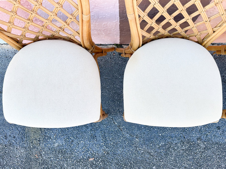 Lattice Rattan Game Table and Chairs