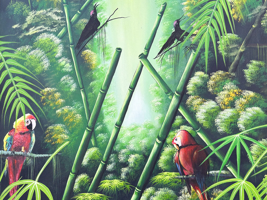 Tropical Parrots Original Signed Art