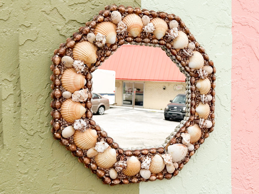 Natural Hexagon Shell Mirror
