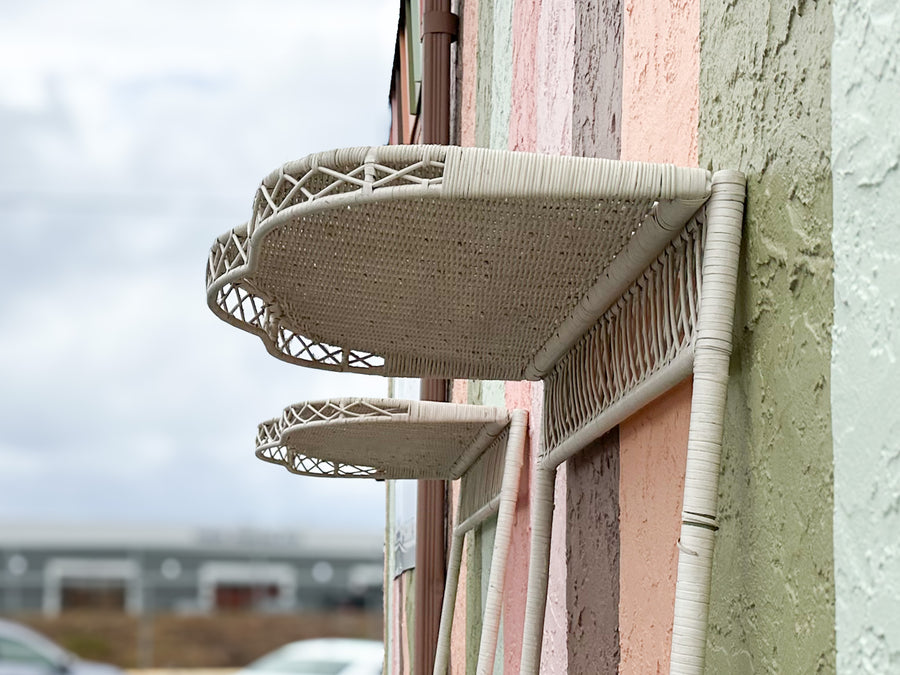 Pair of Wicker Chic Twin Canopy Headboards
