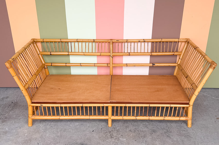 Old Florida Rattan Sofa
