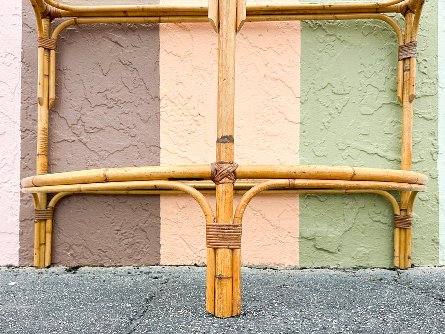 Coastal Rattan Demilune