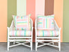 Pair of Candy Stripe Cane Barrel Chairs