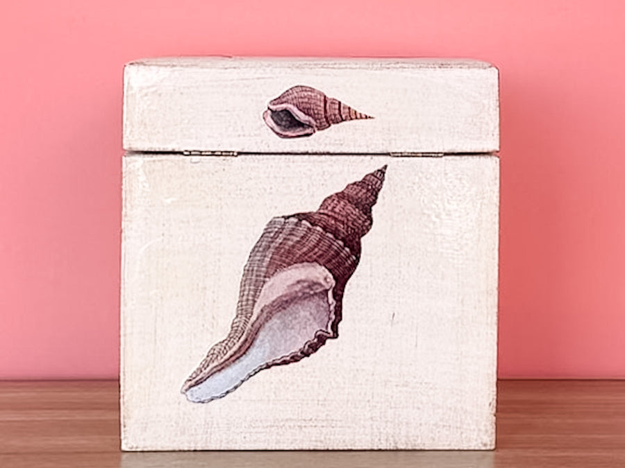Shell Chic Decoupage Tissue Holder