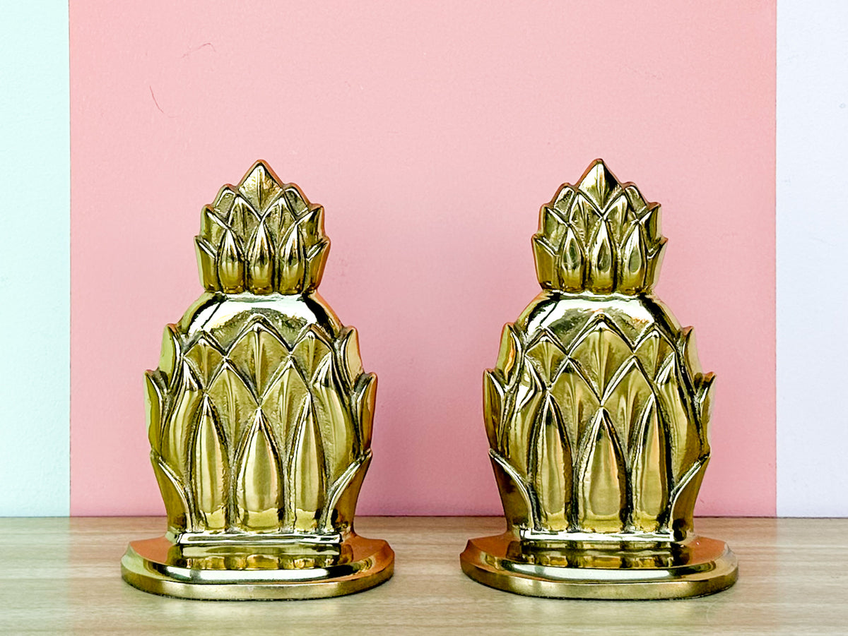 Pair of Pineapple Bookends
