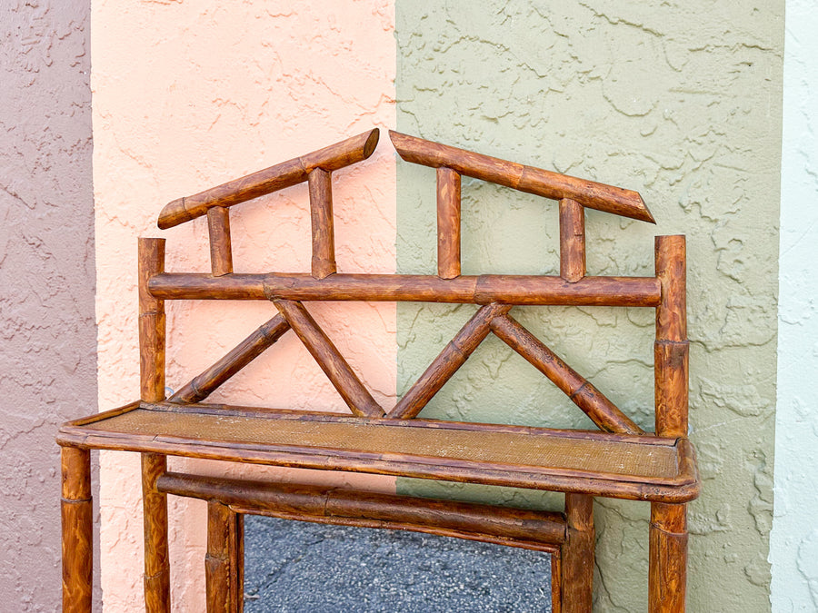 Pagoda Wall Shelf with Mirror