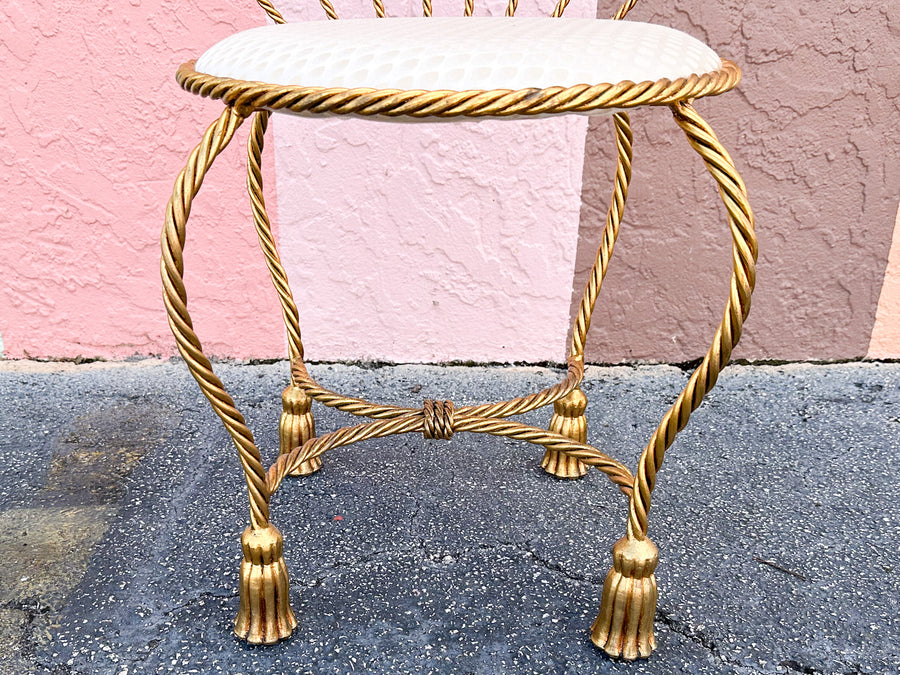 Regency Style Tassel Vanity Chair