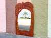 Tropical Wood Carved Mirror