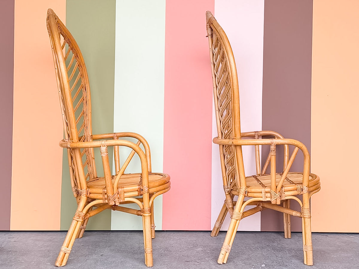 Pair of Palm Frond Accent Chairs