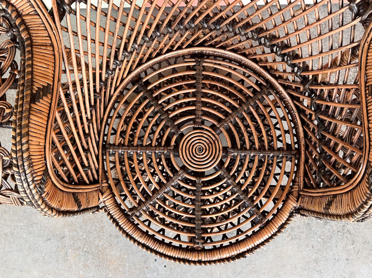 Dark Rattan Peacock Chair