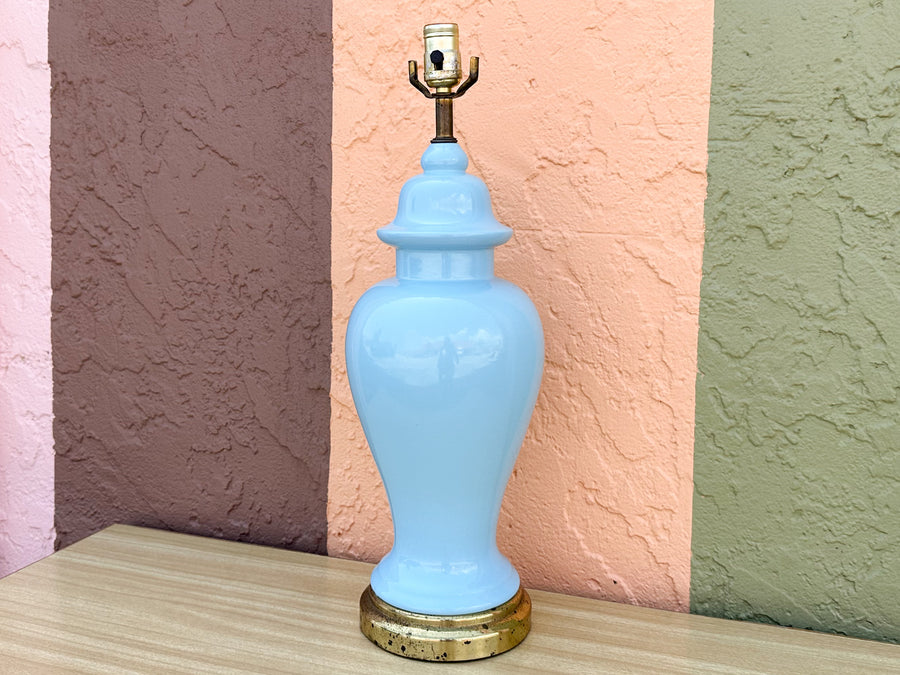 Baby Blue Ginger Jar Lamp