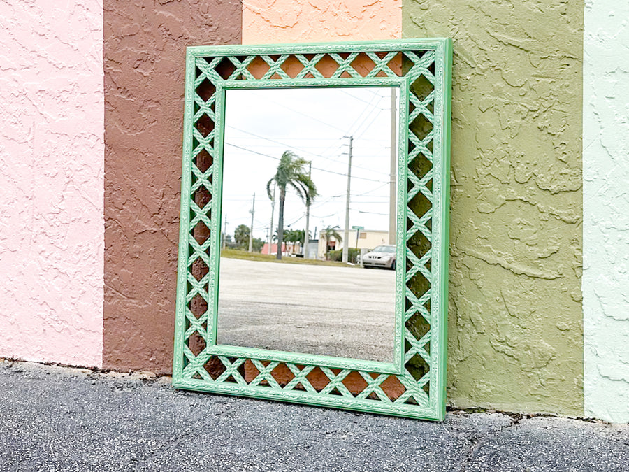 Palm Beach Style Lattice Mirror