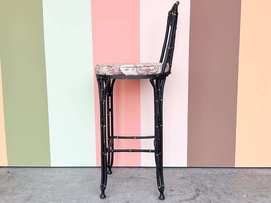 Pair of Faux Bamboo Bar Stools