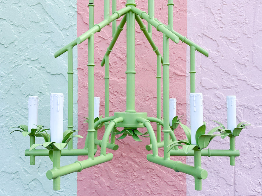 Key Lime Green Pagoda Chandelier