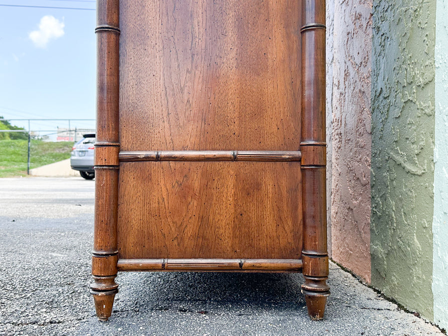 Handsome Faux Bamboo Cabinet