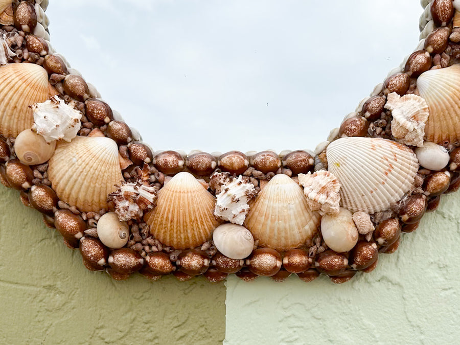Natural Hexagon Shell Mirror