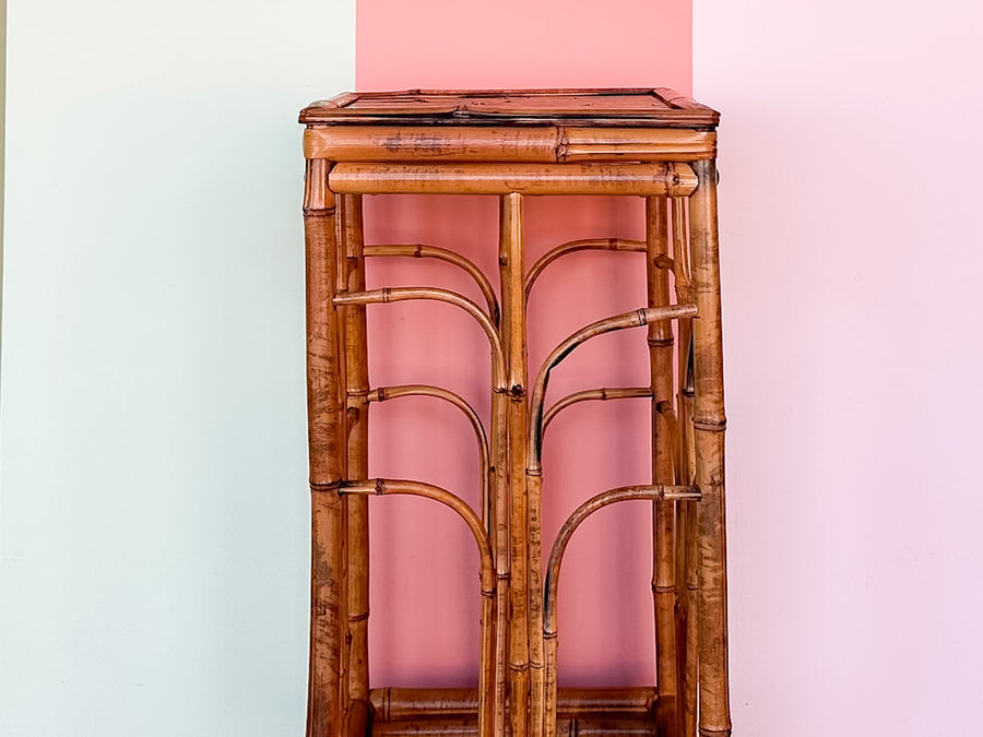Tortoiseshell Rattan Plant Stand