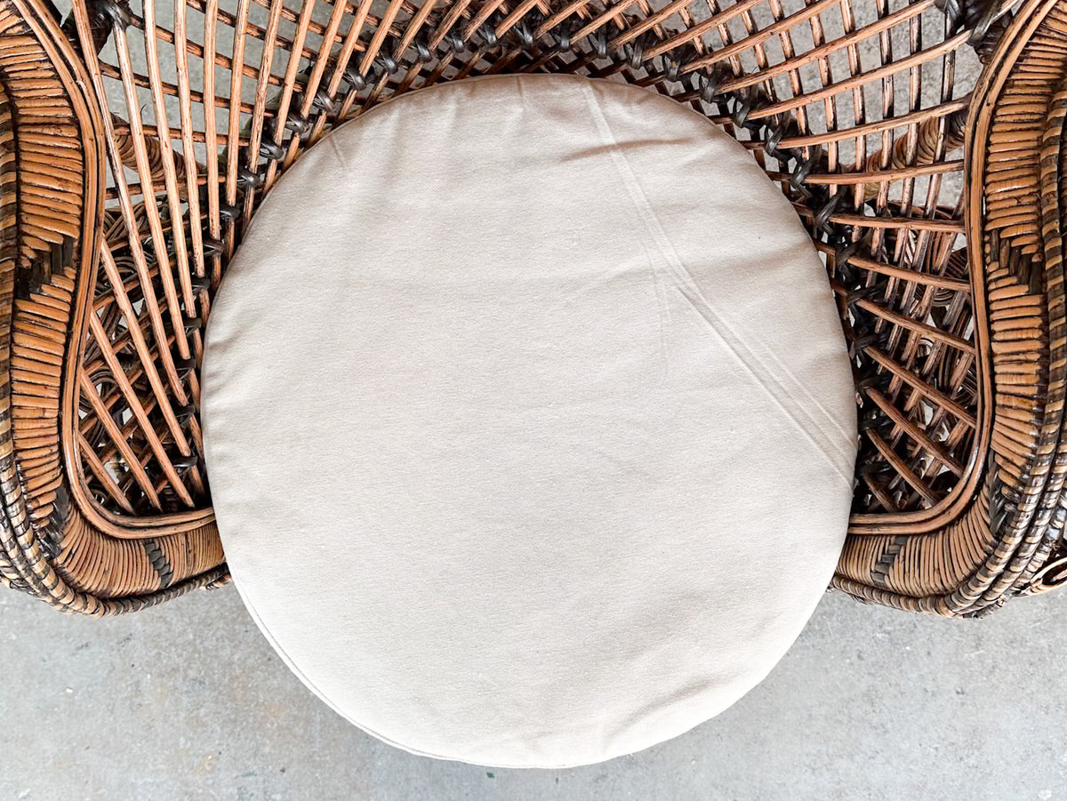Dark Rattan Peacock Chair