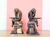 Brass Reading Monkey Bookends