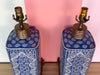 Pair of Blue Bandana Lamps