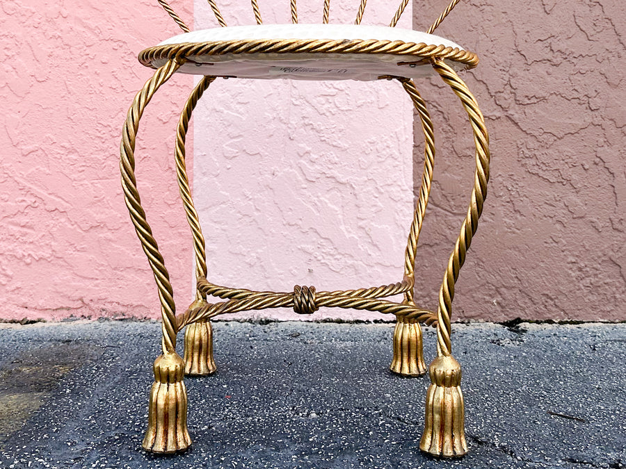 Regency Style Tassel Vanity Chair