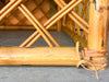 Pair of Rattan and Upholstered Palm Print Club Chairs