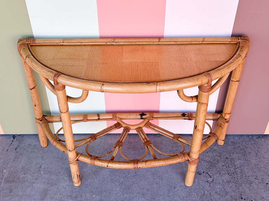 Island Style Rattan Demilune