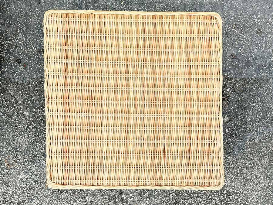 Pair of Modern Draped Wicker Side Tables