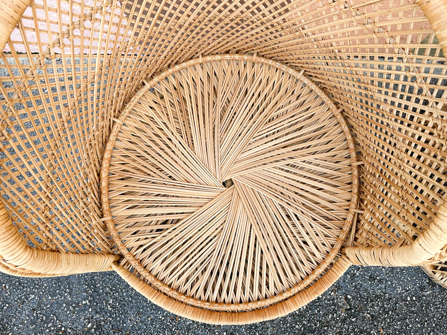 Pair of Island Style Buri Rattan Chairs