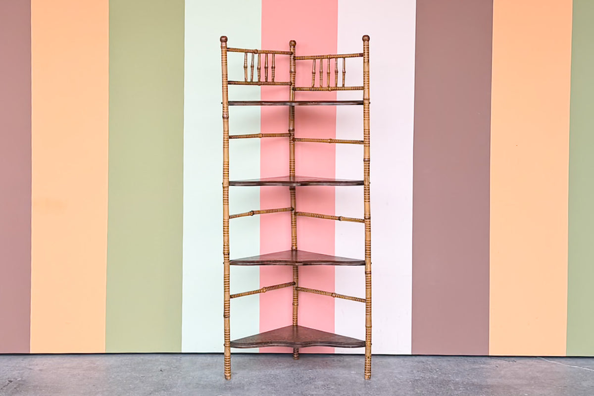 West Indies Style Corner Etagere