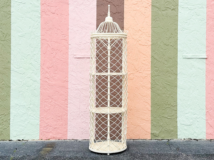 Rattan Round Pagoda Etagere