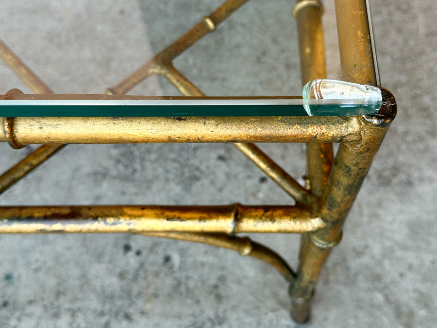 Faux Bamboo Metal Coffee Table