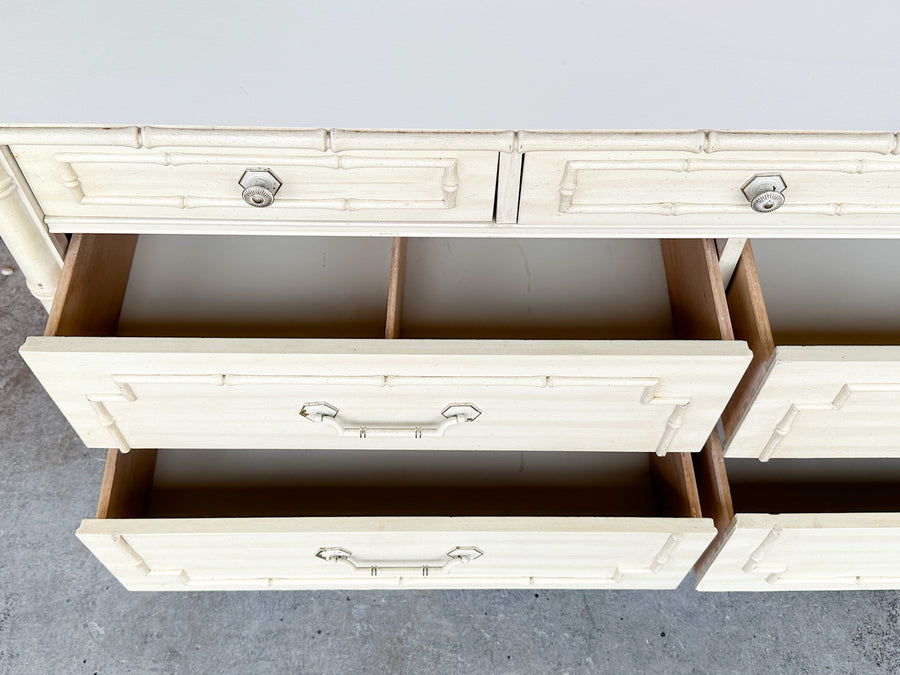Thomasville Faux Bamboo Double Dresser