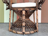Dark Rattan Peacock Chair