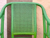 Set of Four Green Ficks Reed Rattan and Cane Chairs