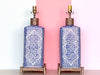 Pair of Blue Bandana Lamps