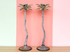 Pair of Palm Tree Candle Holders