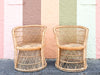 Pair of Island Style Buri Rattan Chairs