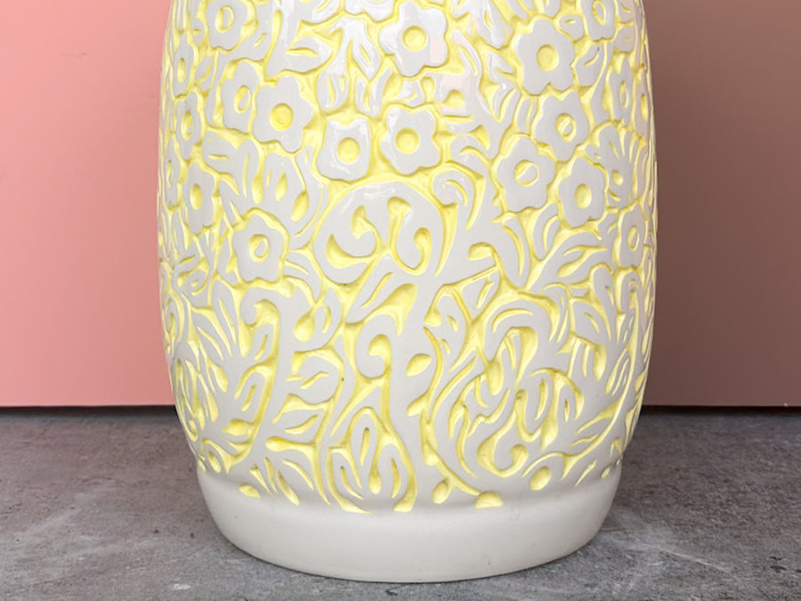 Groovy Yellow and White Garden Seat