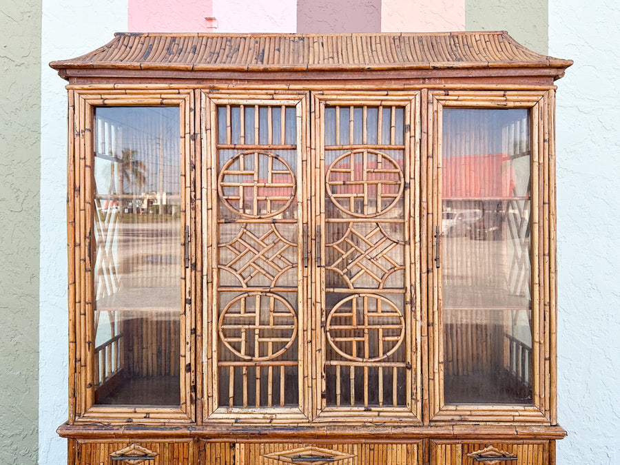 Island Chic Bamboo Pagoda Cabinet