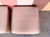 Pair of Blush Bullion Fringe Ottomans