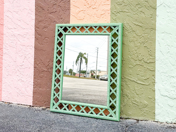 Palm Beach Style Lattice Mirror